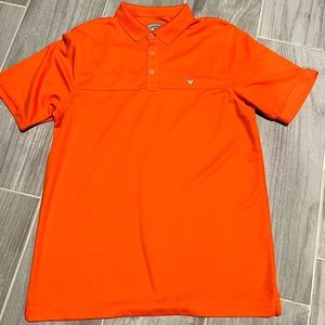 Orange Callaway short sleeve golf polo